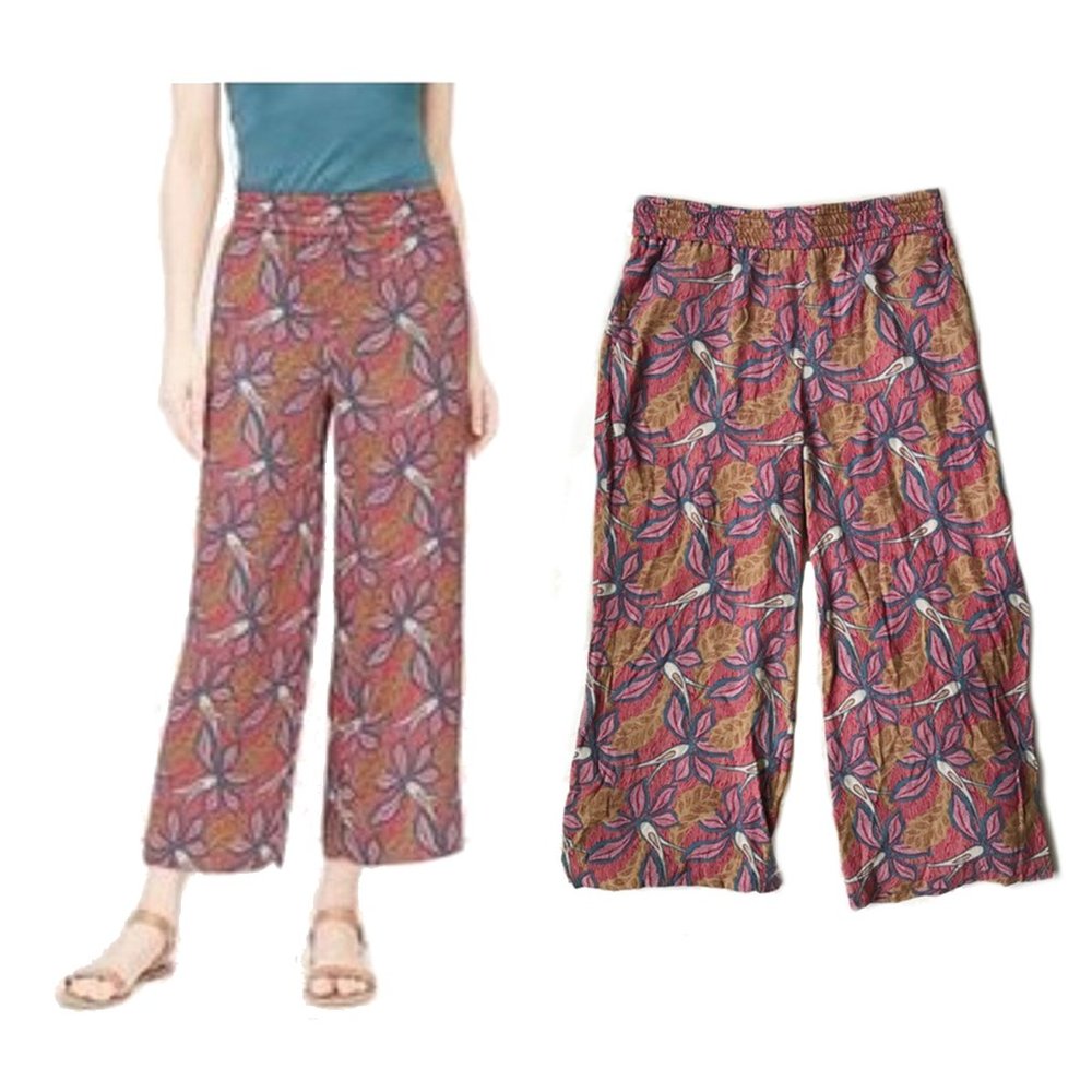 Ann Taylor LOFT Wide Leg Floral Print Pants